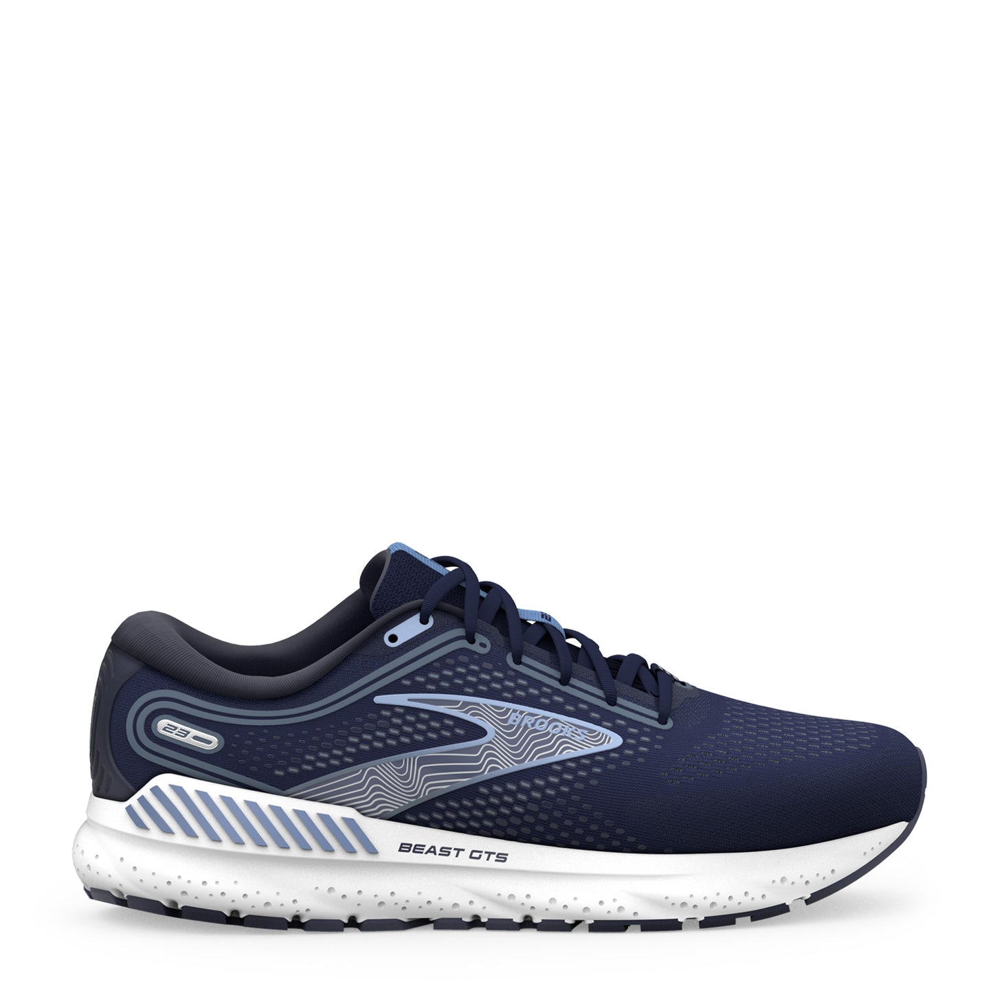 Peltz Shoes  Men's Brooks Beast GTS 23 Running Shoe - Extra Wide Width Navy/Blue/White 110401 4E 495