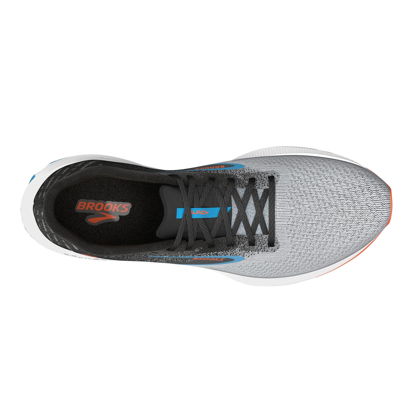 Peltz Shoes  Men's Brooks Launch 10 Running Shoe Black/Grey/Orange 110409 1D 019