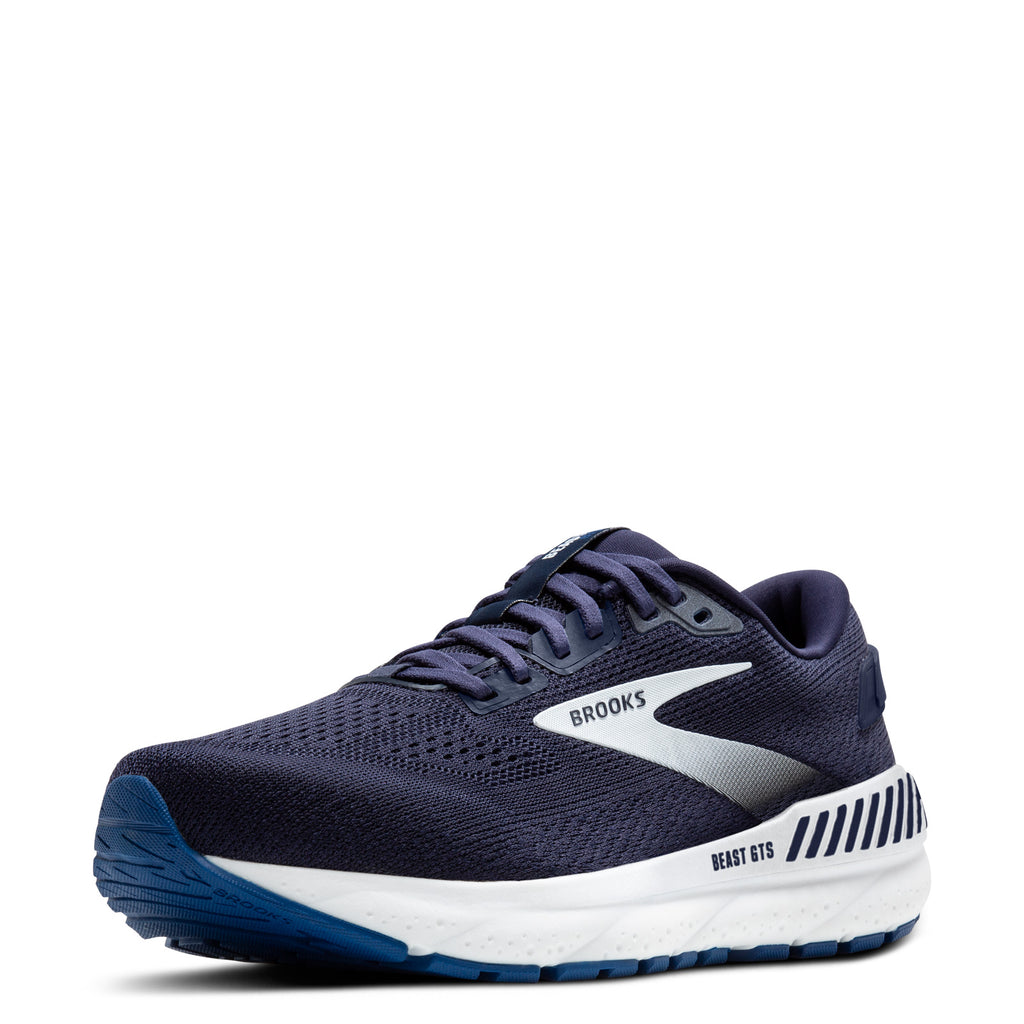 Men's Brooks Beast GTS 24 Running Shoe PEACOAT/TRUE NAVY/WHITE 110425 1D 452