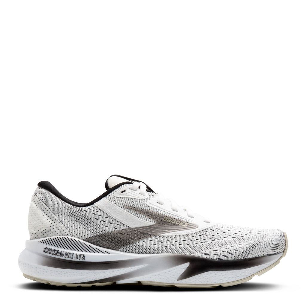 Men's Brooks Adrenaline GTS 24 Running Shoe WHITE/BLACK/PELICAN 110437 1D 126
