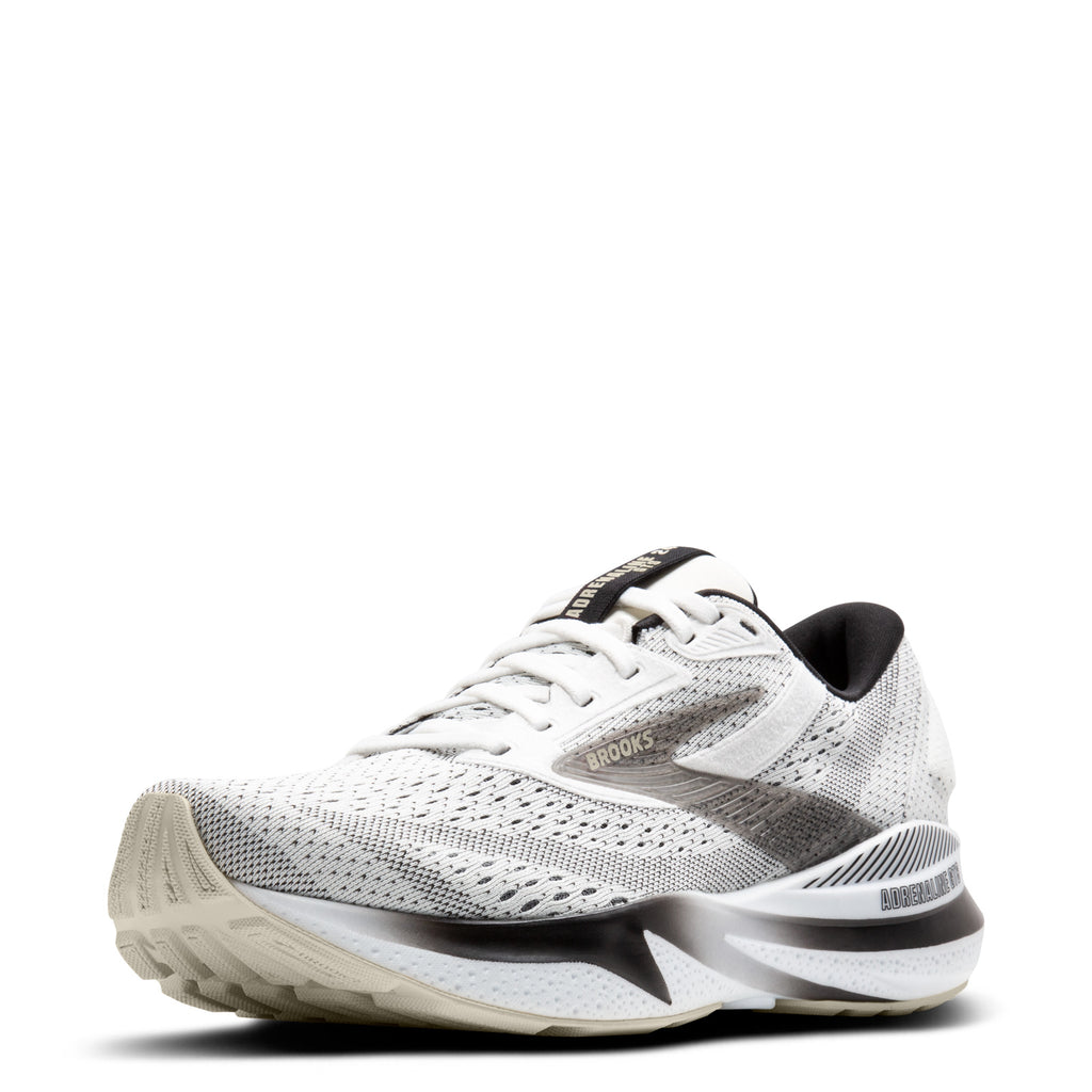 Men's Brooks Adrenaline GTS 24 Running Shoe WHITE/BLACK/PELICAN 110437 1D 126