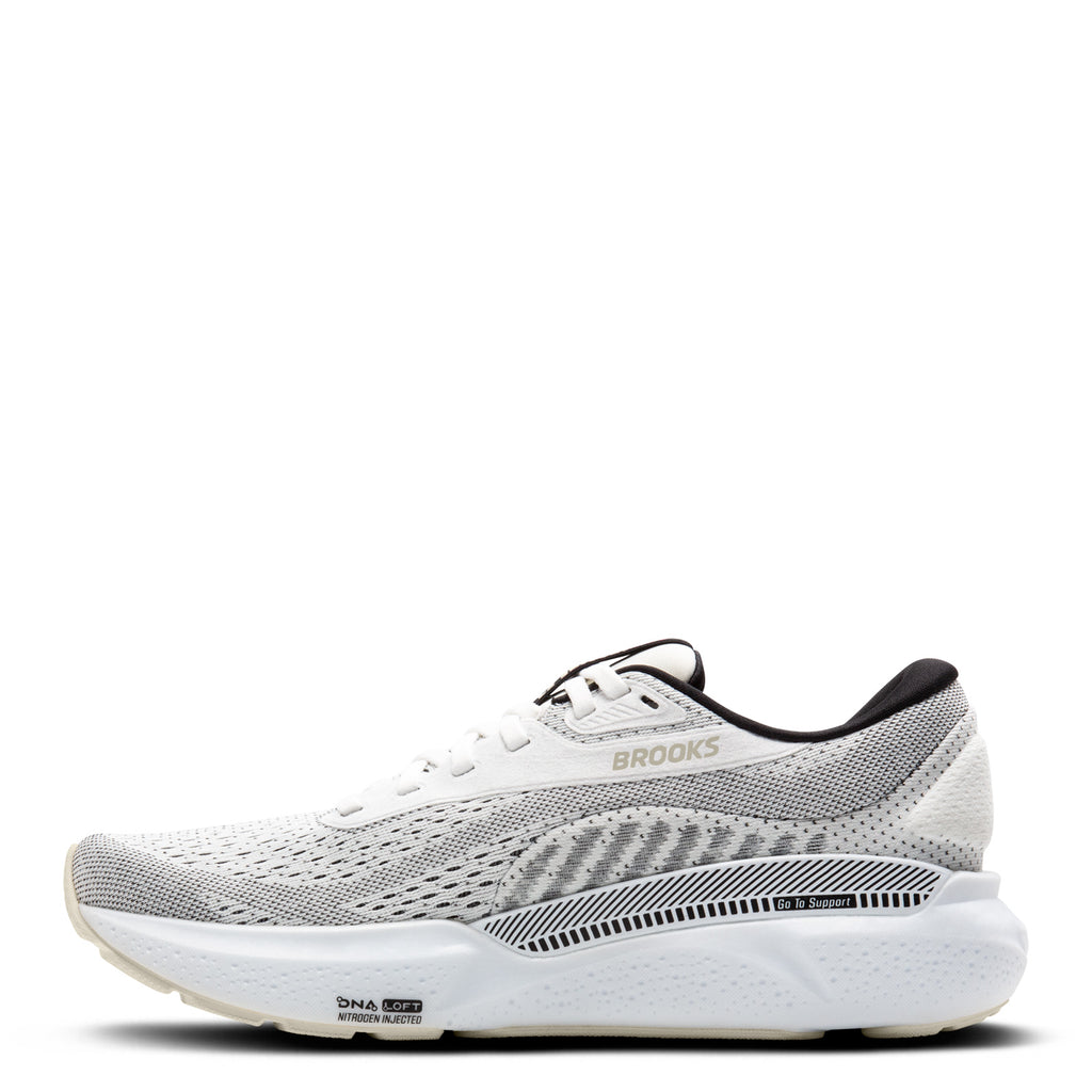 Men's Brooks Adrenaline GTS 24 Running Shoe WHITE/BLACK/PELICAN 110437 1D 126