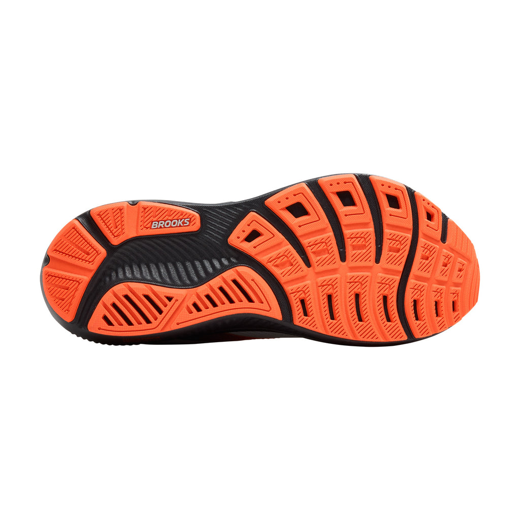 Men's Brooks Ghost 17 Running Shoe - Wide Width OYSTER / ORANGE 110442 2E 048
