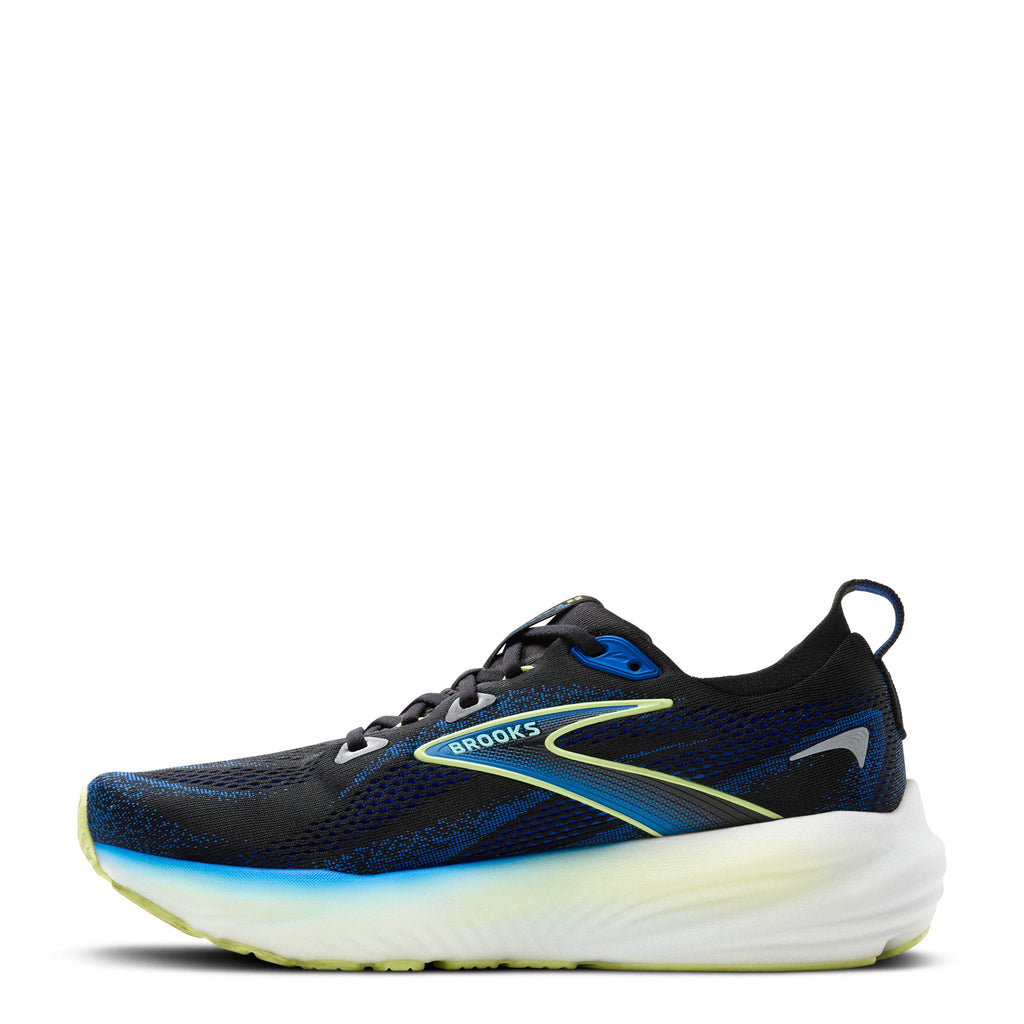 Men's Brooks Glycerin 22 Running Shoe Black Cobalt Neo Yellow 110445 1D 002