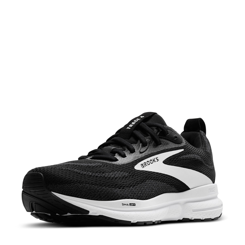 Men's Brooks Trace 4 Running Shoe - Wide Width BLACK /GREY 110452 2E 090