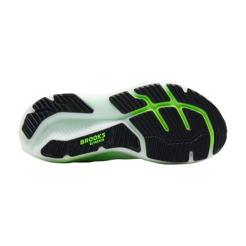 Men's Brooks Glycerin 23 Running Shoe WHITE PHANTOM GREEN 110476 1D 154