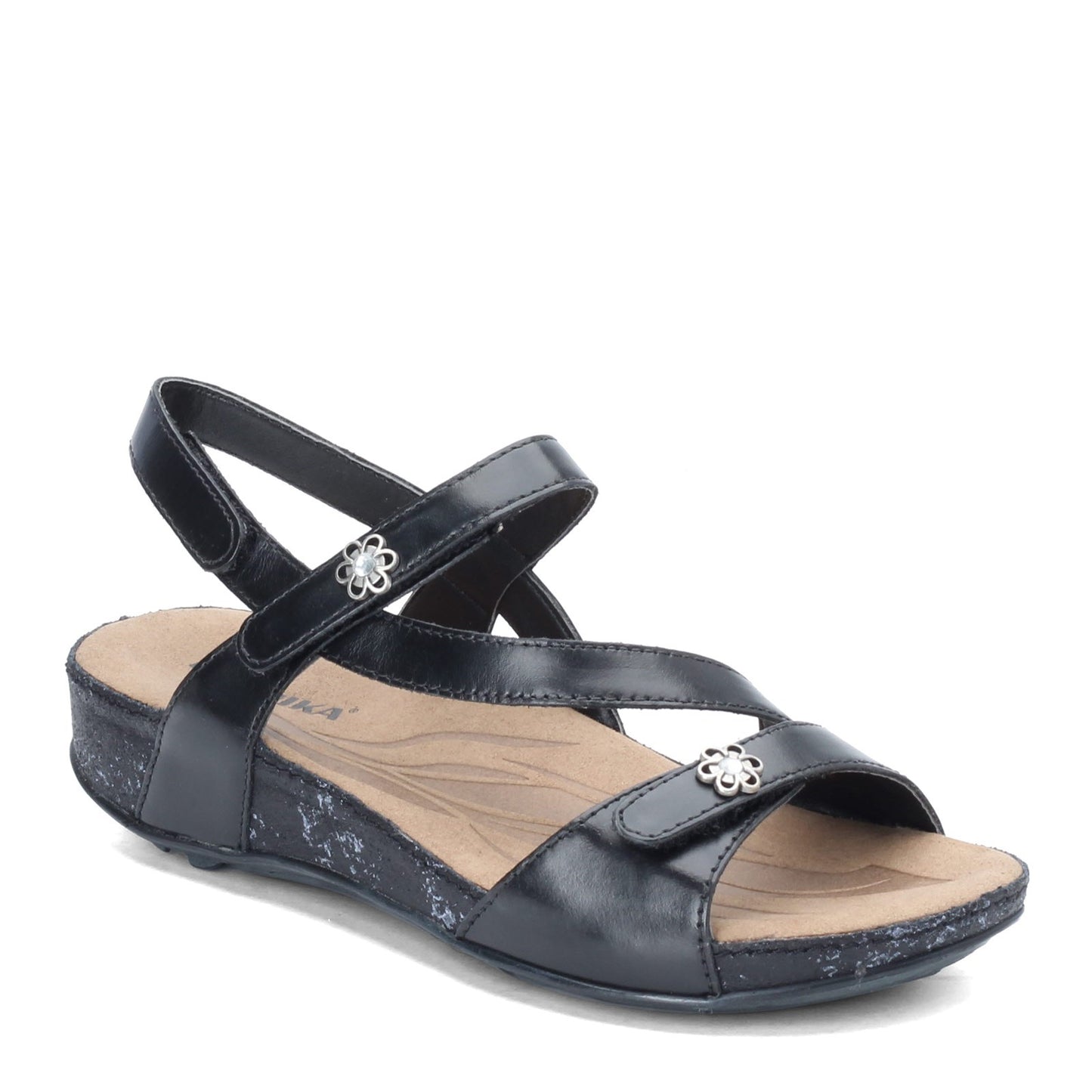 Peltz Shoes  Women's Romika Fidschi 54 Sandal BLACK 11054-96100