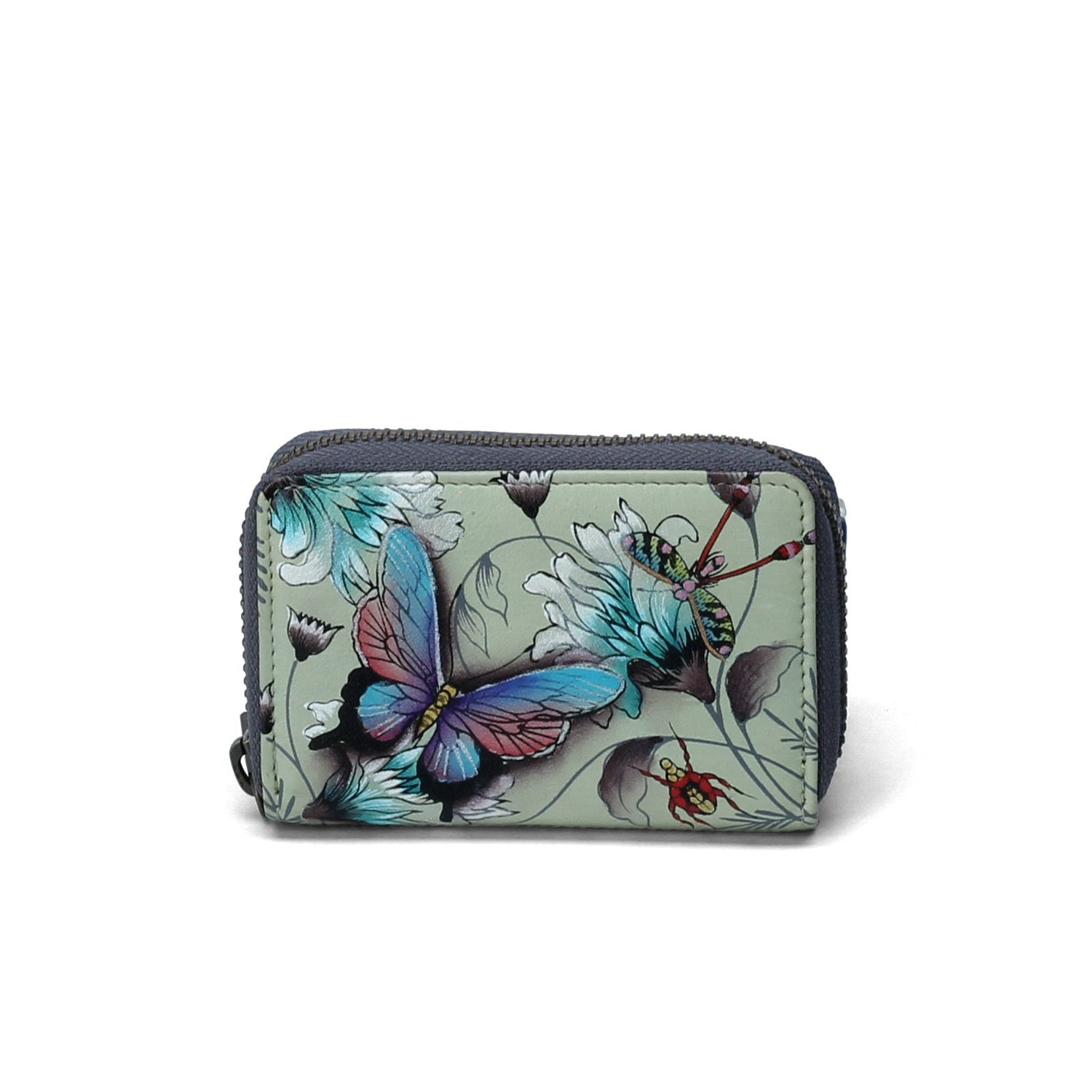 Peltz Shoes  Anuschka Credit and Business Card Holder Wonderous Wings 1110-WWG