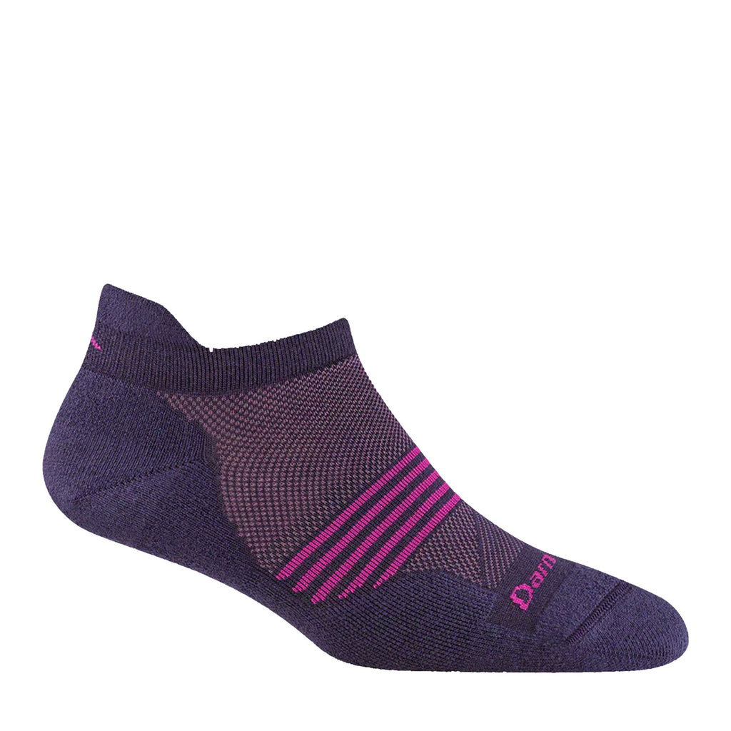 Women's Darn Tough No Show Tab Cushioned Ultra-Lightweight Running Socks BLACKBERRY 1112-BLACKBERRY