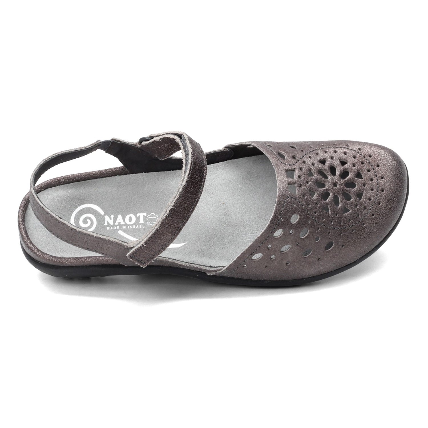 Peltz Shoes  Women's Naot Arataki Sandal GREY SHIMMER 11124-B77