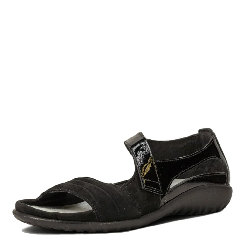 Women's Naot Papaki Sandal BLACK PATENT LEATHER 11125-NAE