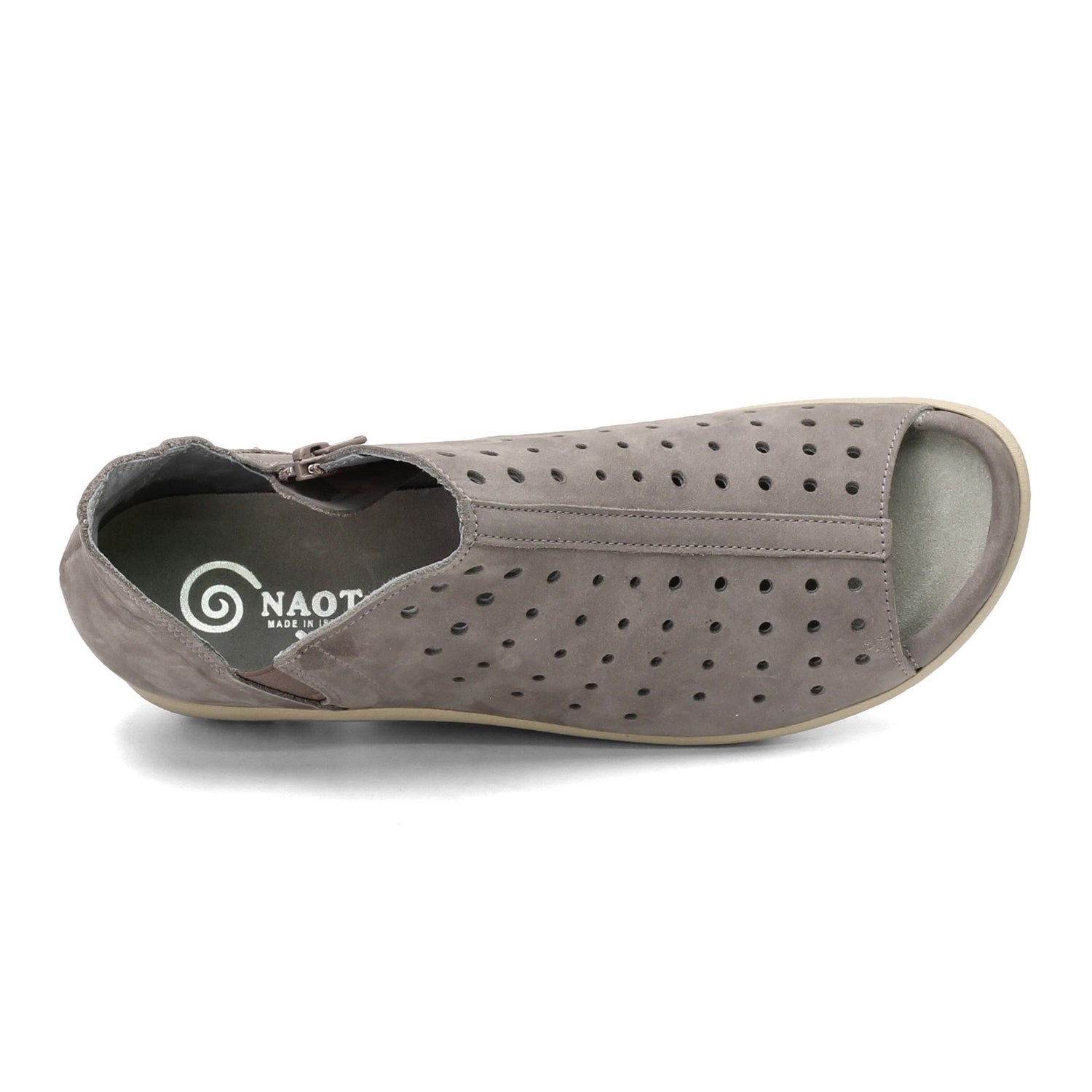 Peltz Shoes  Women's NAOT Hikoi Sandal Smoke Grey Leather 11168-BA8