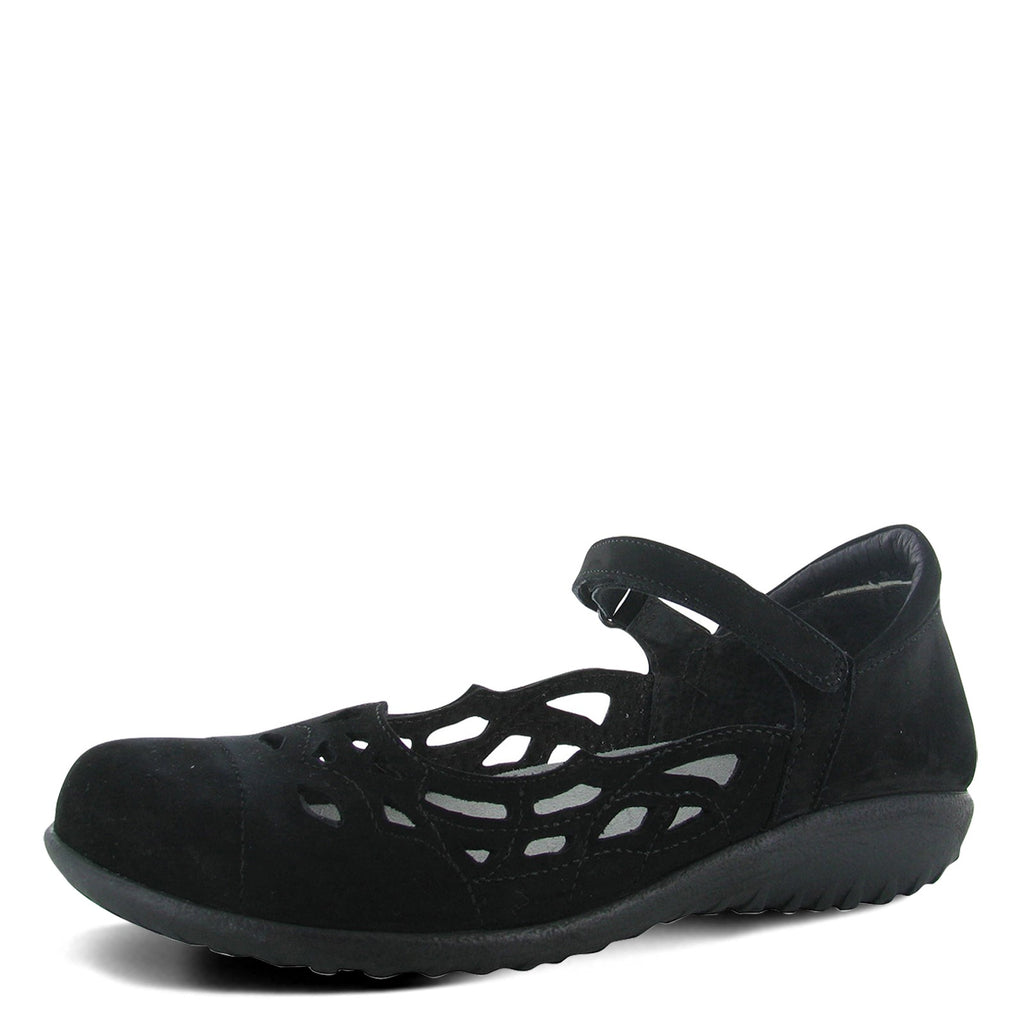 Women's Naot Agathis Mary Jane BLACK VELVET NUBUCK 11170-B12