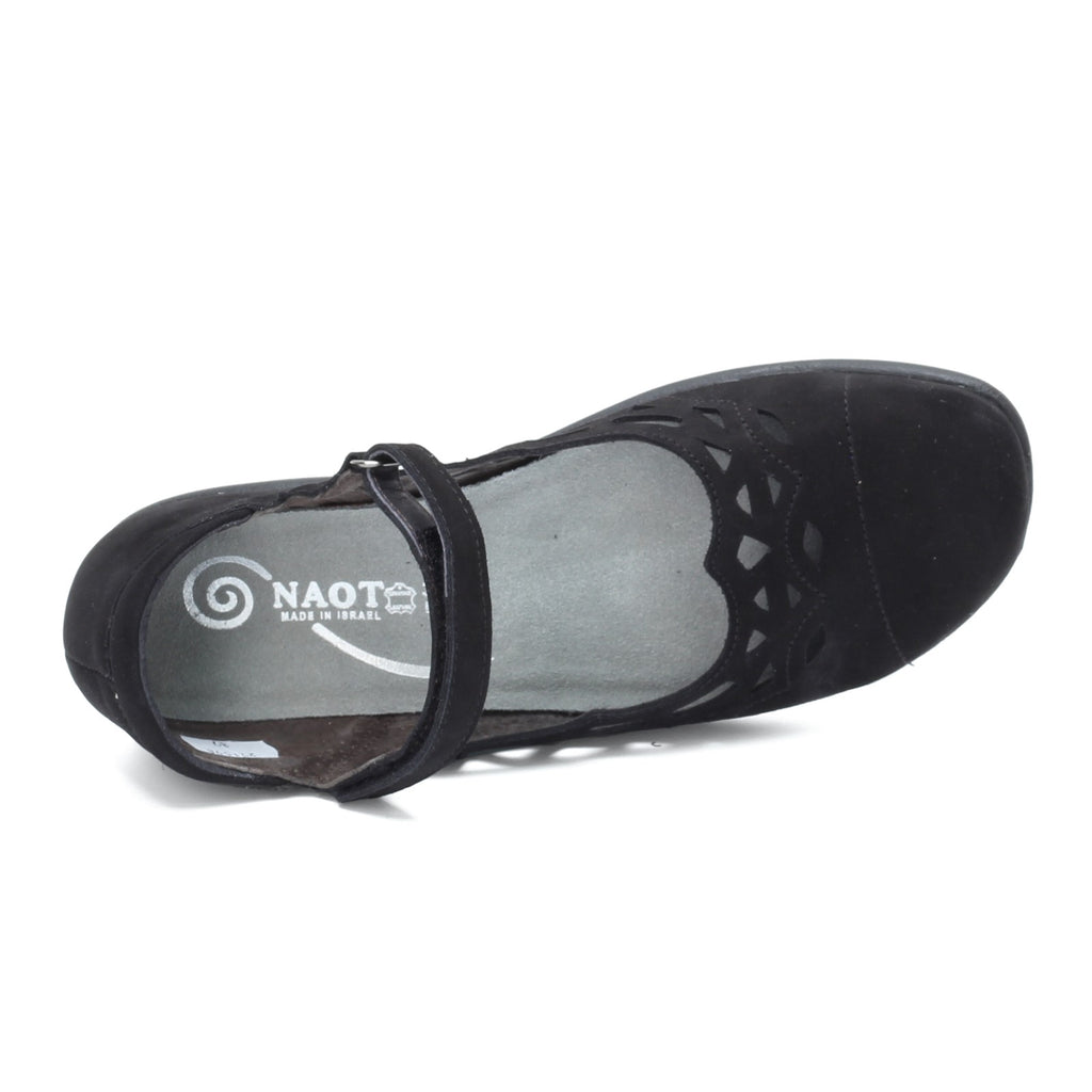 Women's Naot Agathis Mary Jane BLACK VELVET NUBUCK 11170-B12