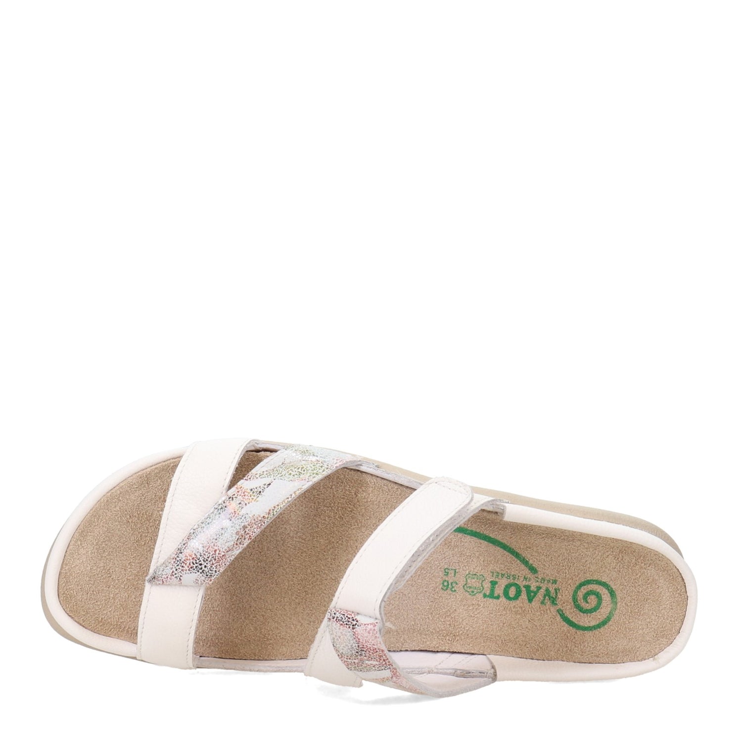 Peltz Shoes  Women's Naot Tariana Sandal White/Floral 11202-WEG