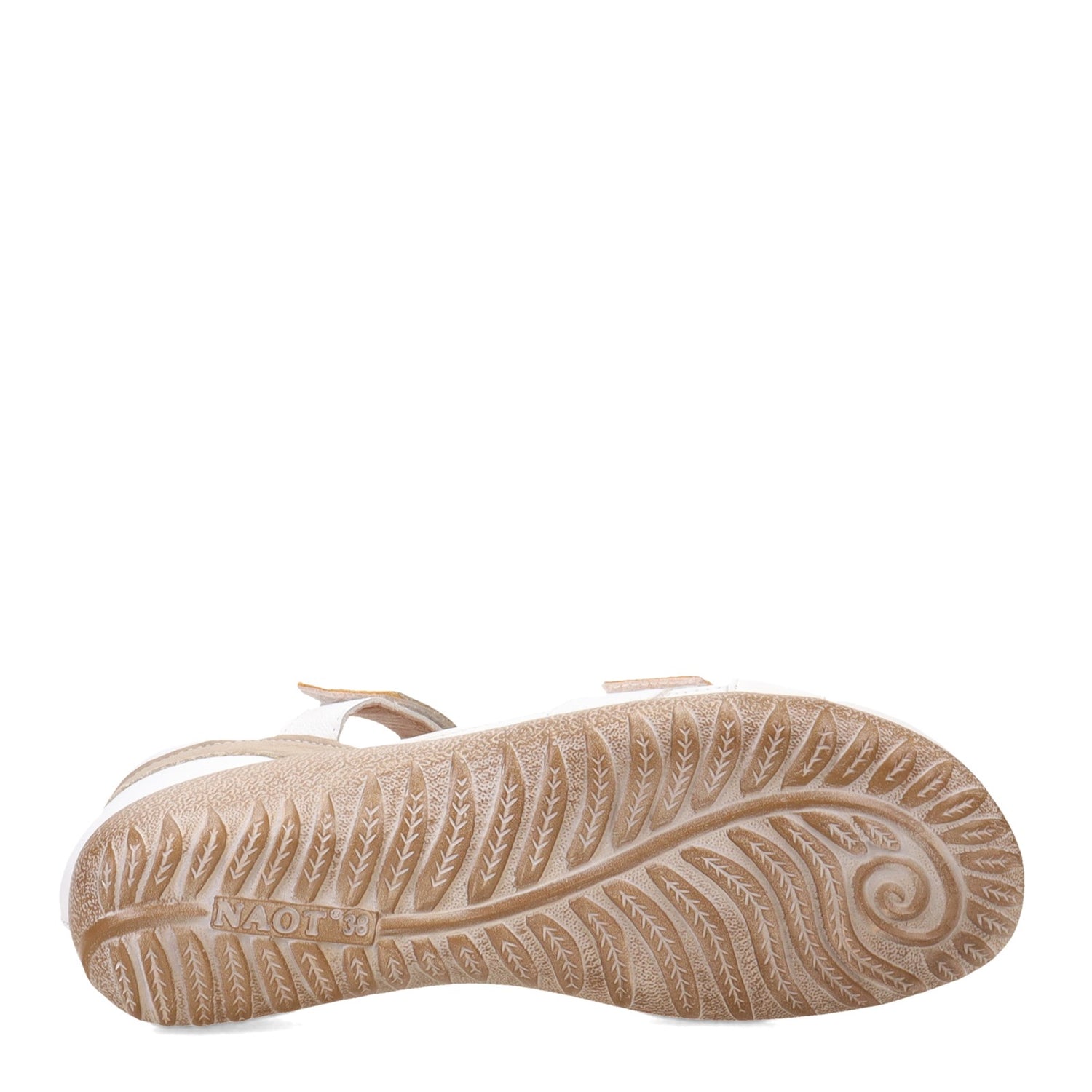 Peltz Shoes  Women's Naot Karawa Sandal White/Beige/Marigold 11204-WEL