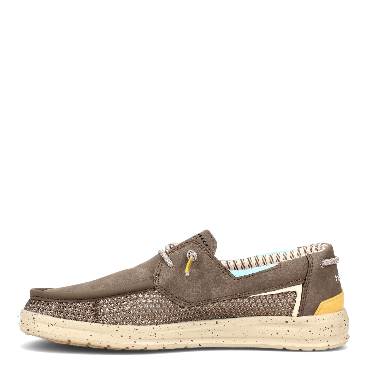 Peltz Shoes  Men's Hey Dude Welsh Grip Boat Shoe CHOCO 112221913