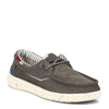 Peltz Shoes  Men's Hey Dude Welsh Grip Boat Shoe DARK GREY 112223157