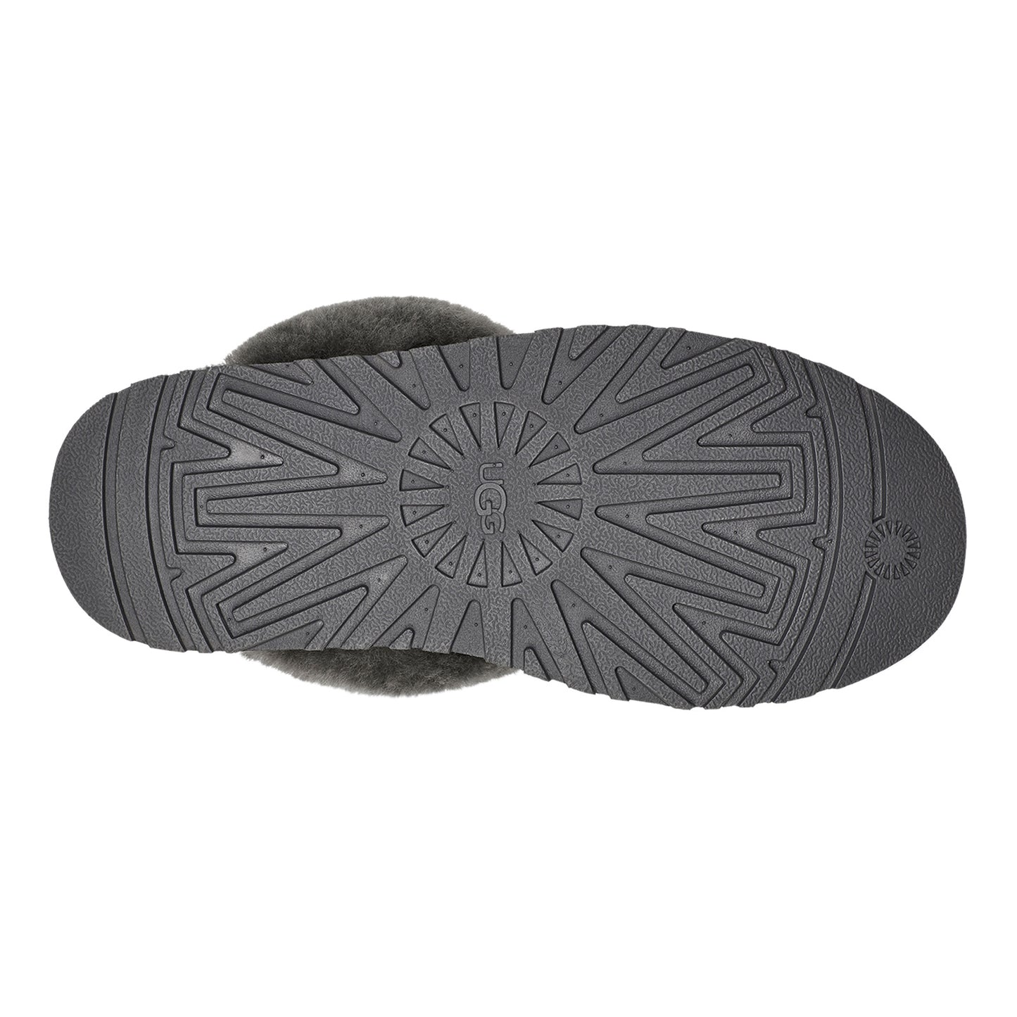 Peltz Shoes  Women's Ugg Disquette Slipper CHARCOAL 1122550-CHRC