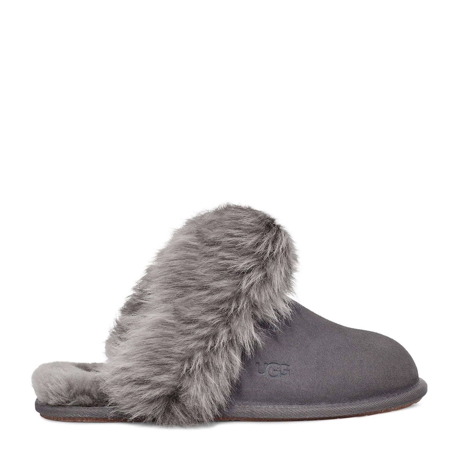 Peltz Shoes  Women's UGG Scuff Sis Slipper CHARCOAL 1122750-CHRC