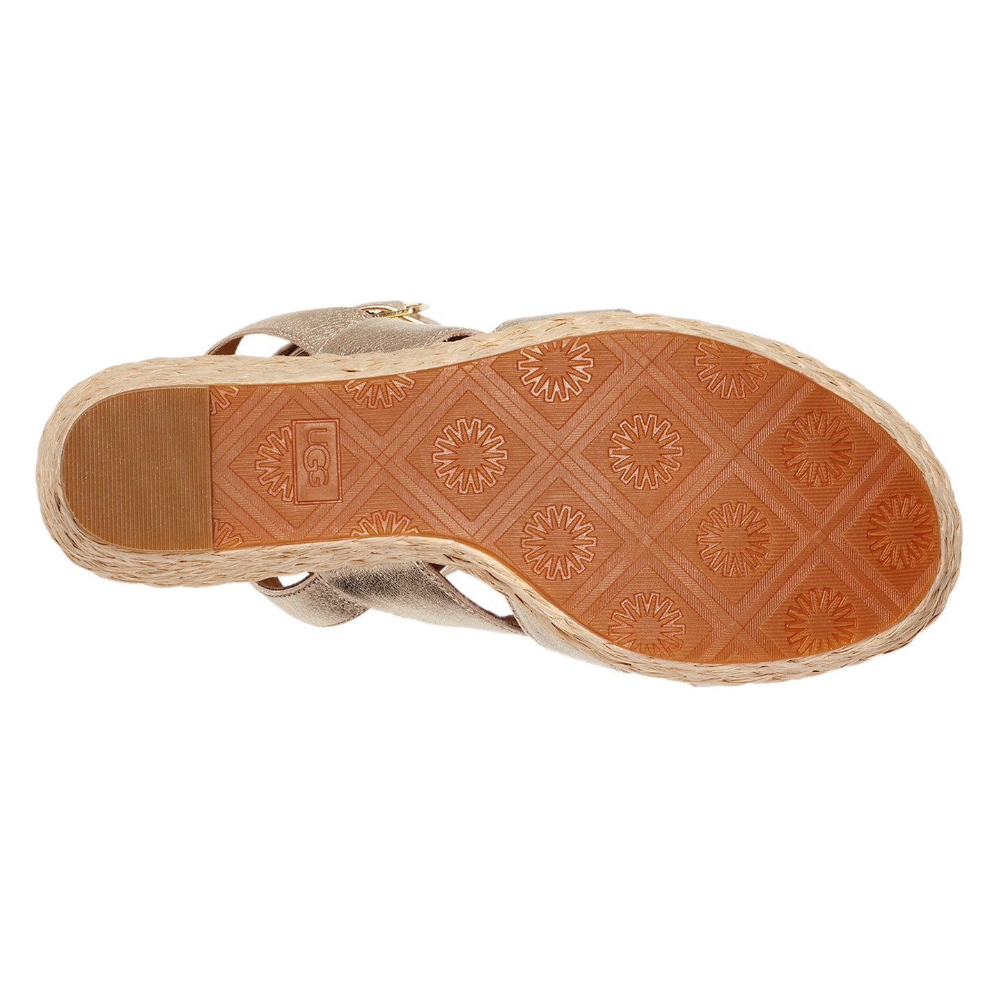 Peltz Shoes  Women's Ugg Careena Sandal GOLD 1125029-PGMT