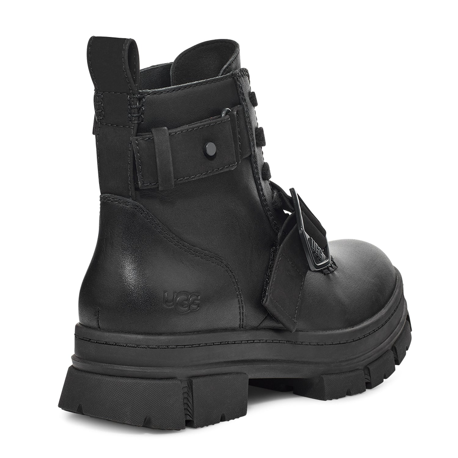Peltz Shoes  Women's UGG Ashton Lace-Up Boot BLACK 1130518-BLK