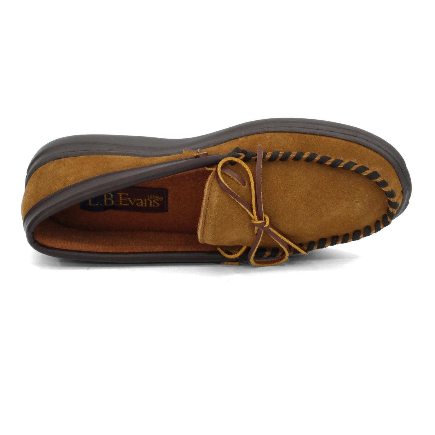 Peltz Shoes  Men's LB Evans Atlin Slipper TAN NUBUCK 1131