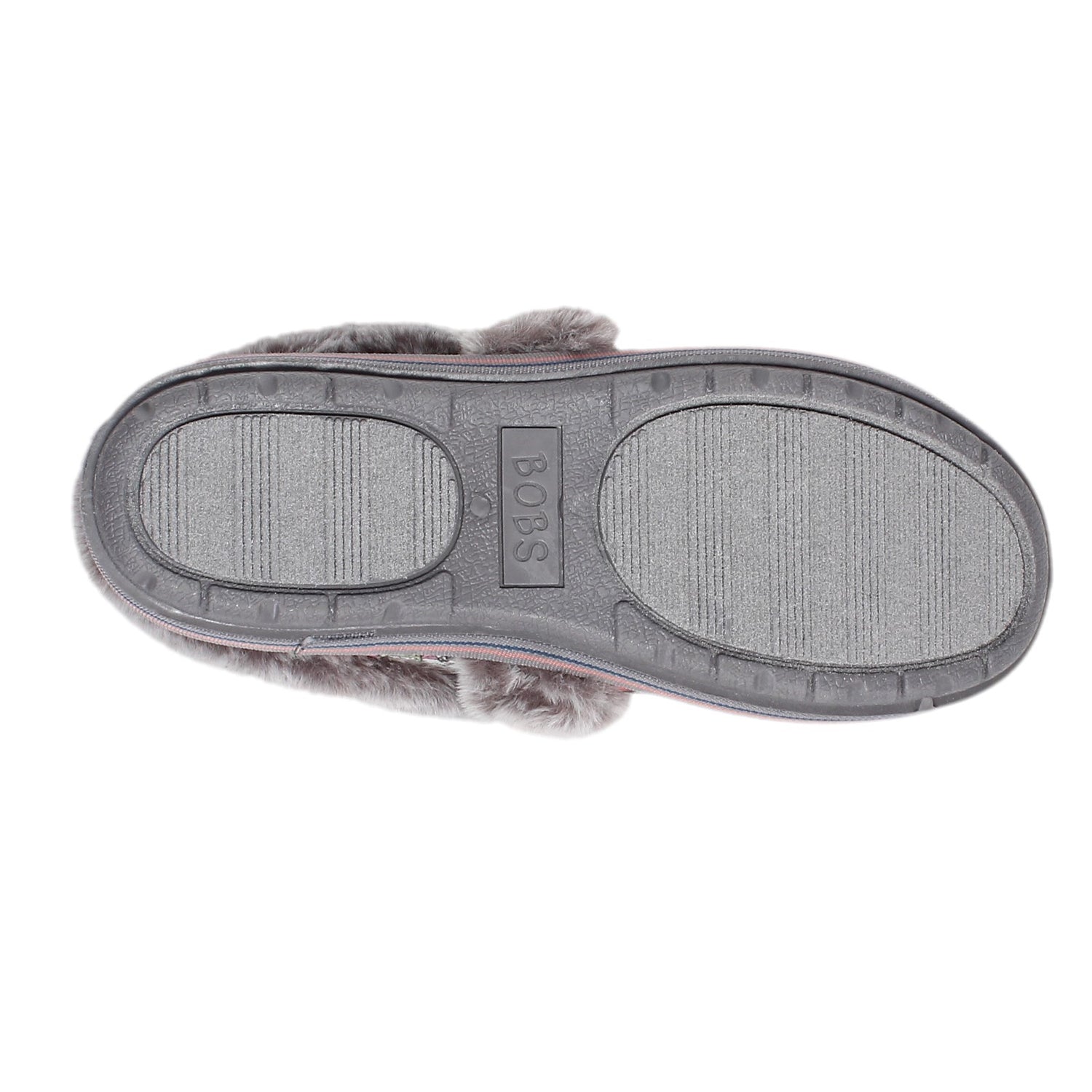Peltz Shoes  Women's Skechers BOBS for Dogs Too Cozy - Snuggle Rover Slipper GREY MULTI 113222-GYMT