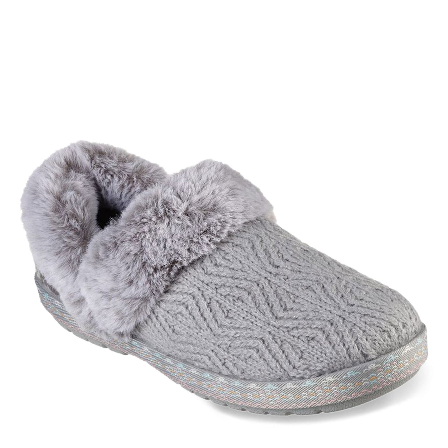 Peltz Shoes  Women's Skechers BOBS Too Cozy - Deco Drifter Slip-On GREY 113247-GRY