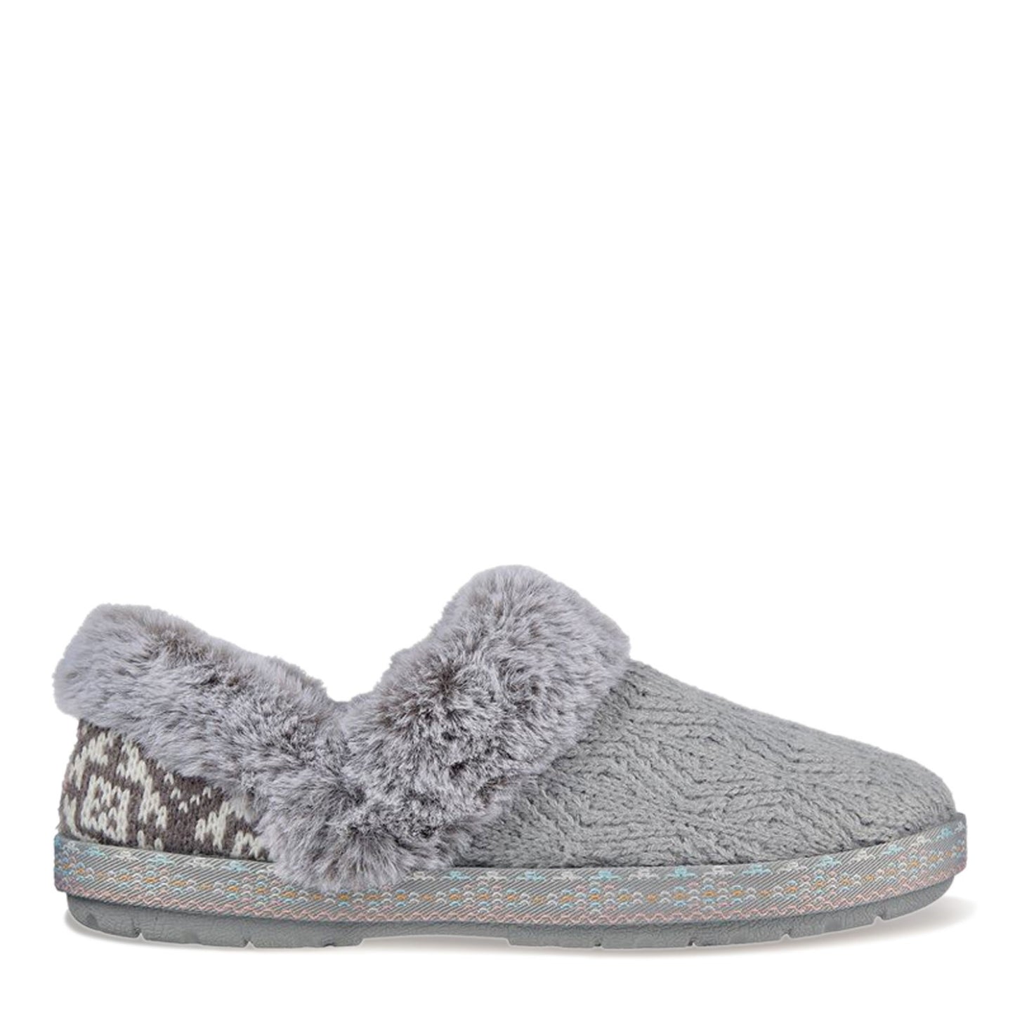Peltz Shoes  Women's Skechers BOBS Too Cozy - Deco Drifter Slip-On GREY 113247-GRY