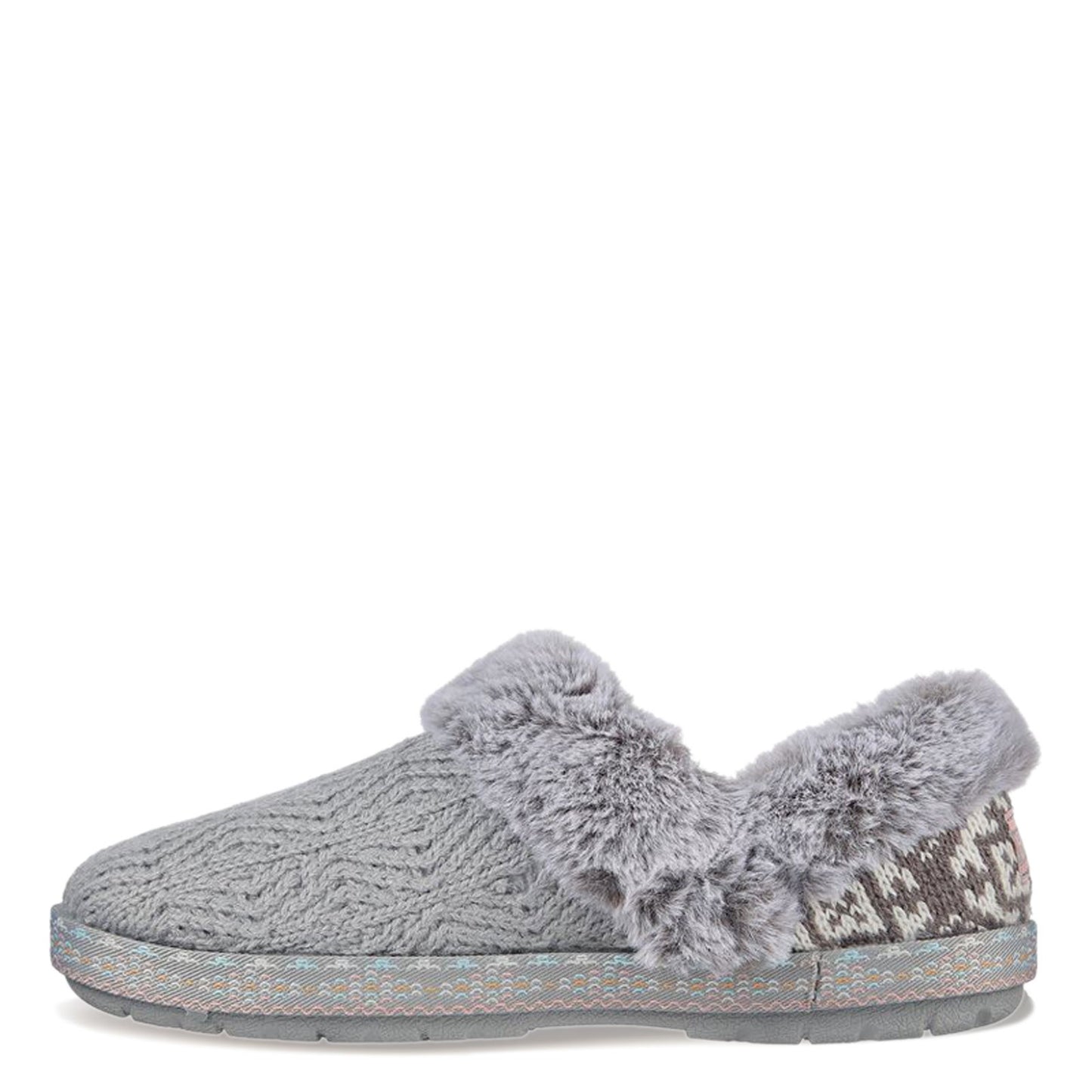 Peltz Shoes  Women's Skechers BOBS Too Cozy - Deco Drifter Slip-On GREY 113247-GRY