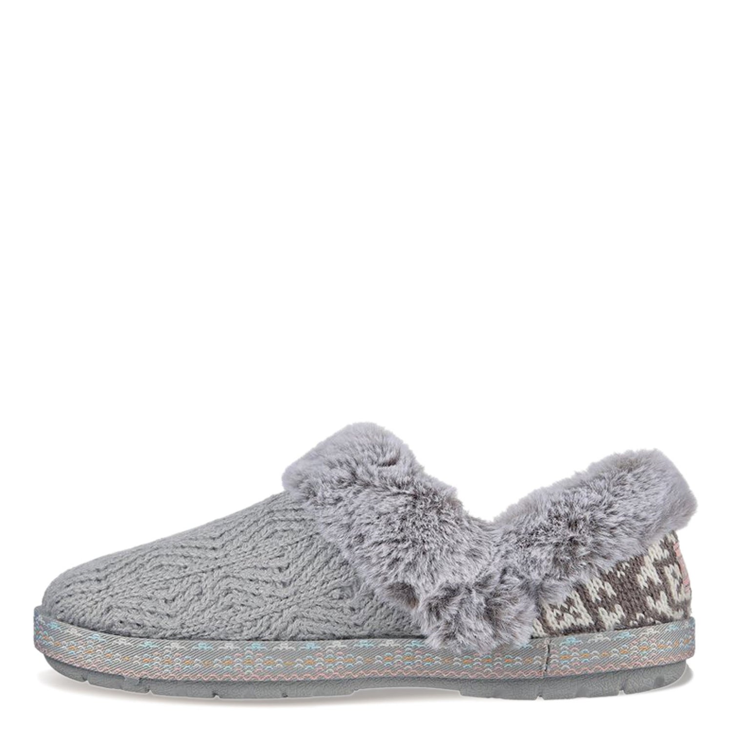 Peltz Shoes  Women's Skechers BOBS Too Cozy - Deco Drifter Slip-On GREY 113247-GRY