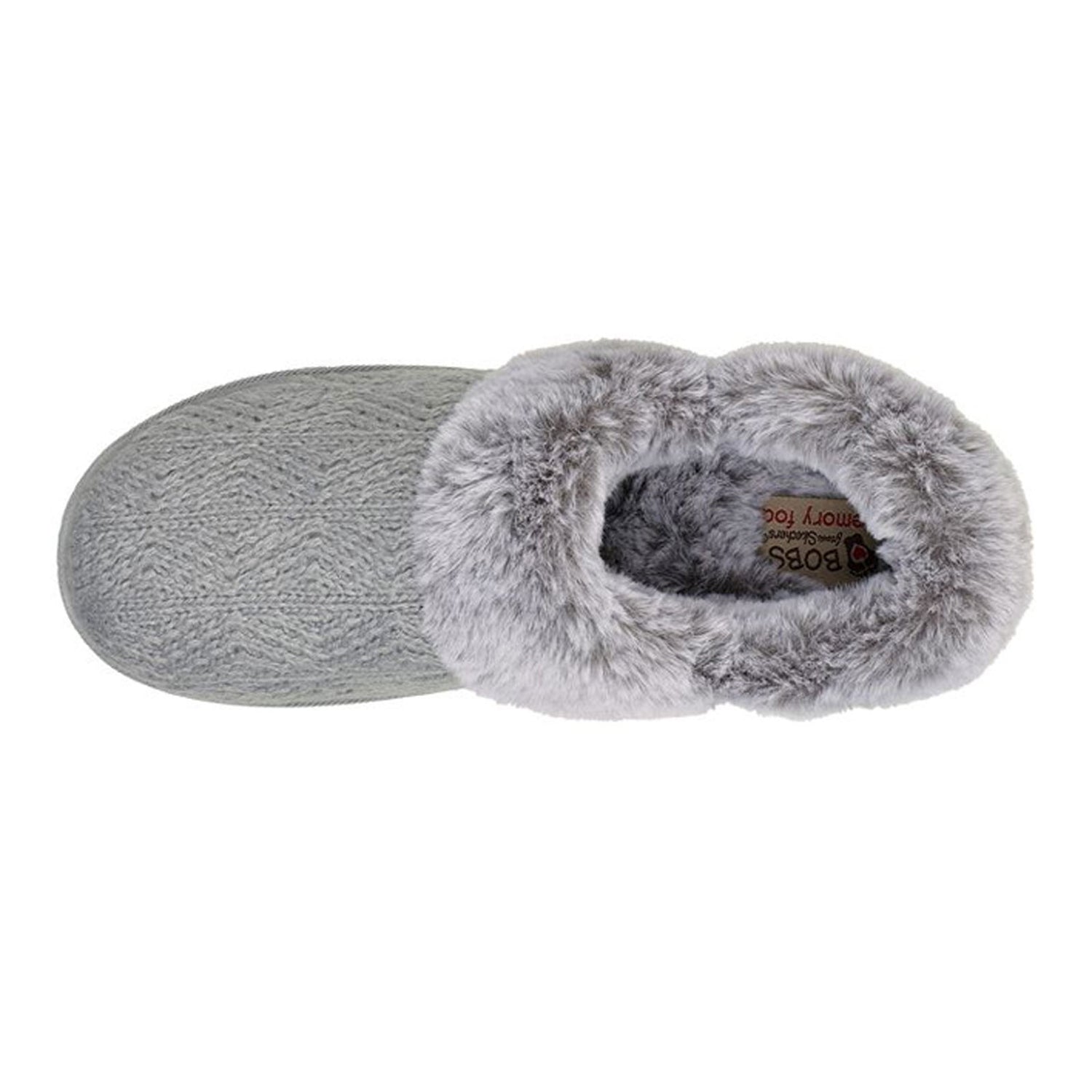 Peltz Shoes  Women's Skechers BOBS Too Cozy - Deco Drifter Slip-On GREY 113247-GRY