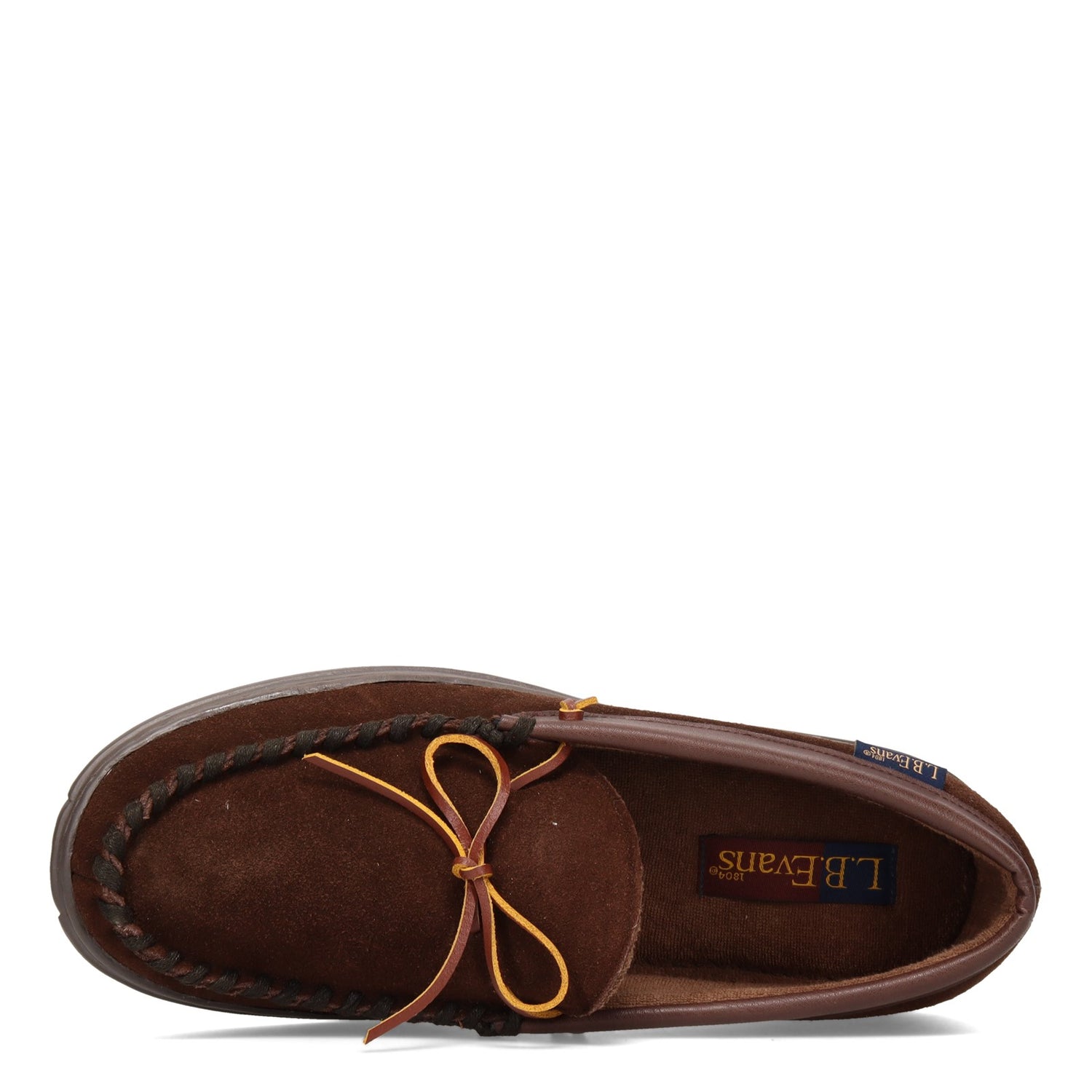 Peltz Shoes  Men's LB Evans Atlin Slipper CHOCOLATE 1132