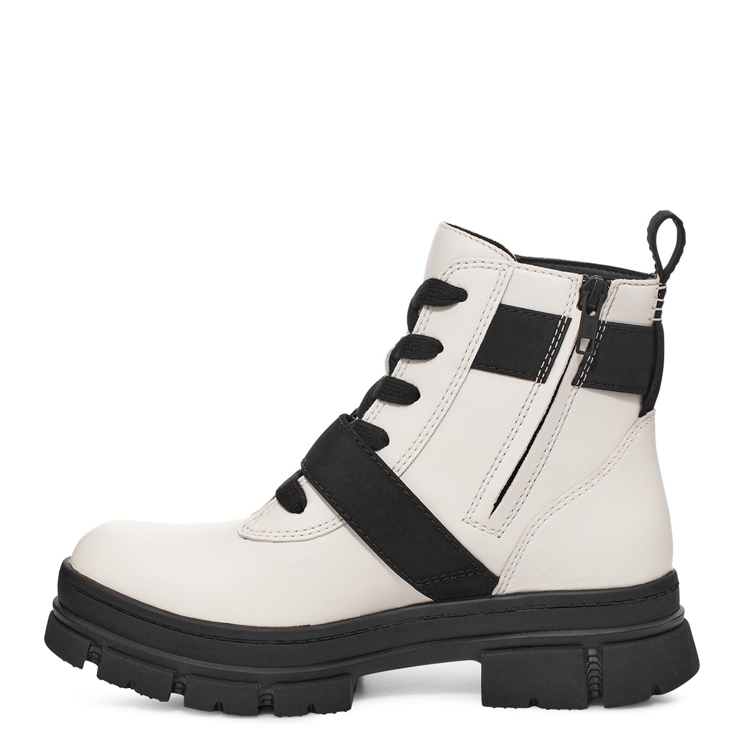 Peltz Shoes  Women's UGG Ashton Lace-Up Boot WHITE 1133892-WHT