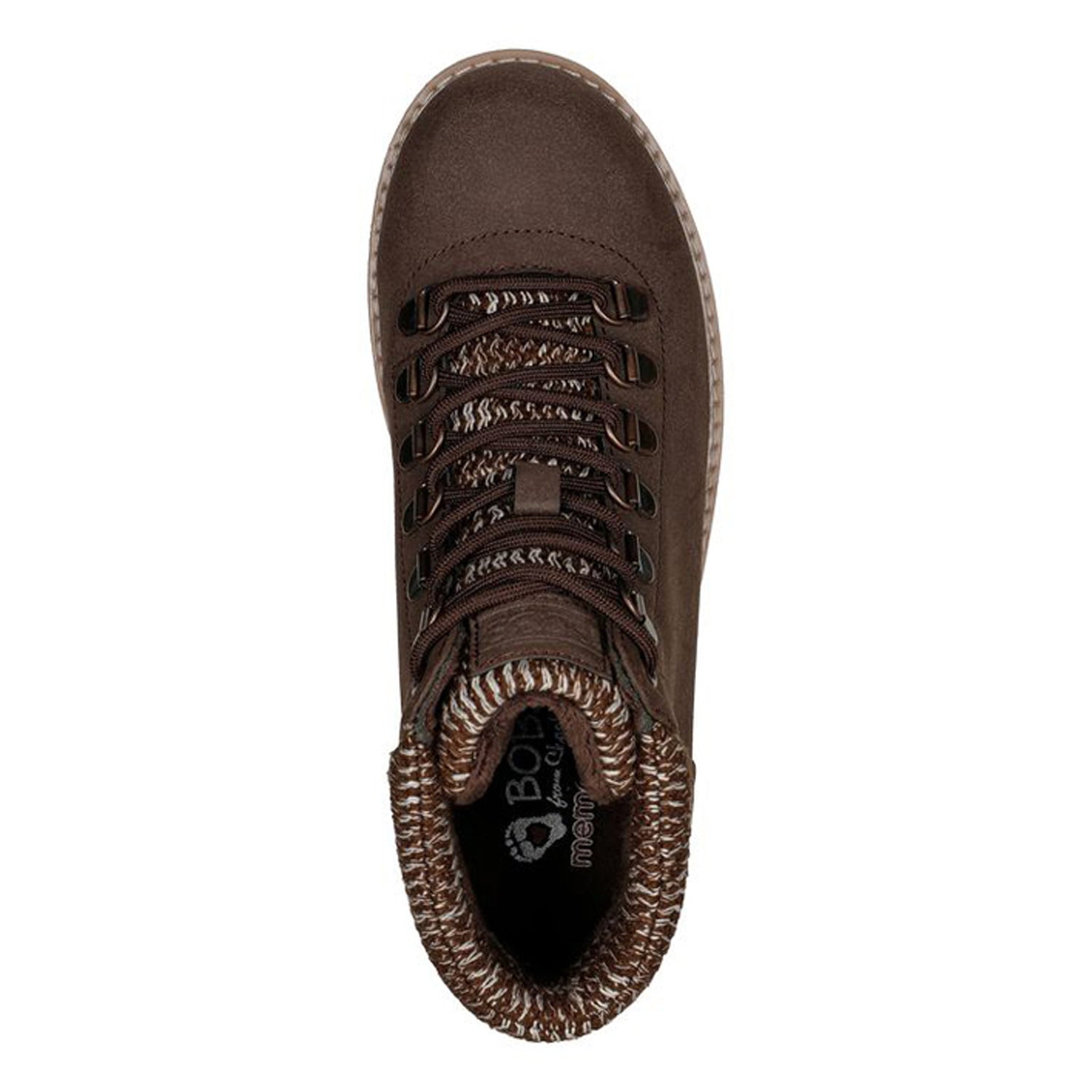 Peltz Shoes  Women's Skechers BOBS Mountain Kiss Cute Factor Boot BROWN 113420-BRN