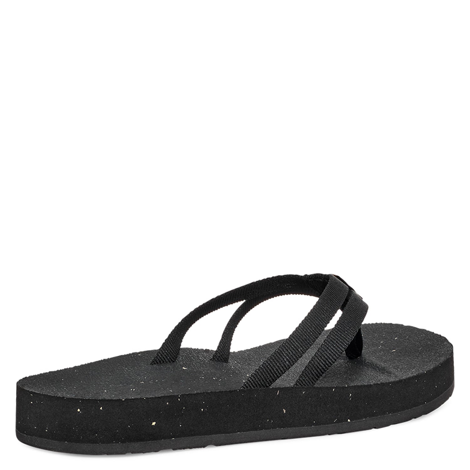 Peltz Shoes  Women's Teva Reflip Strappy Sandal BLACK 1134350-BLK