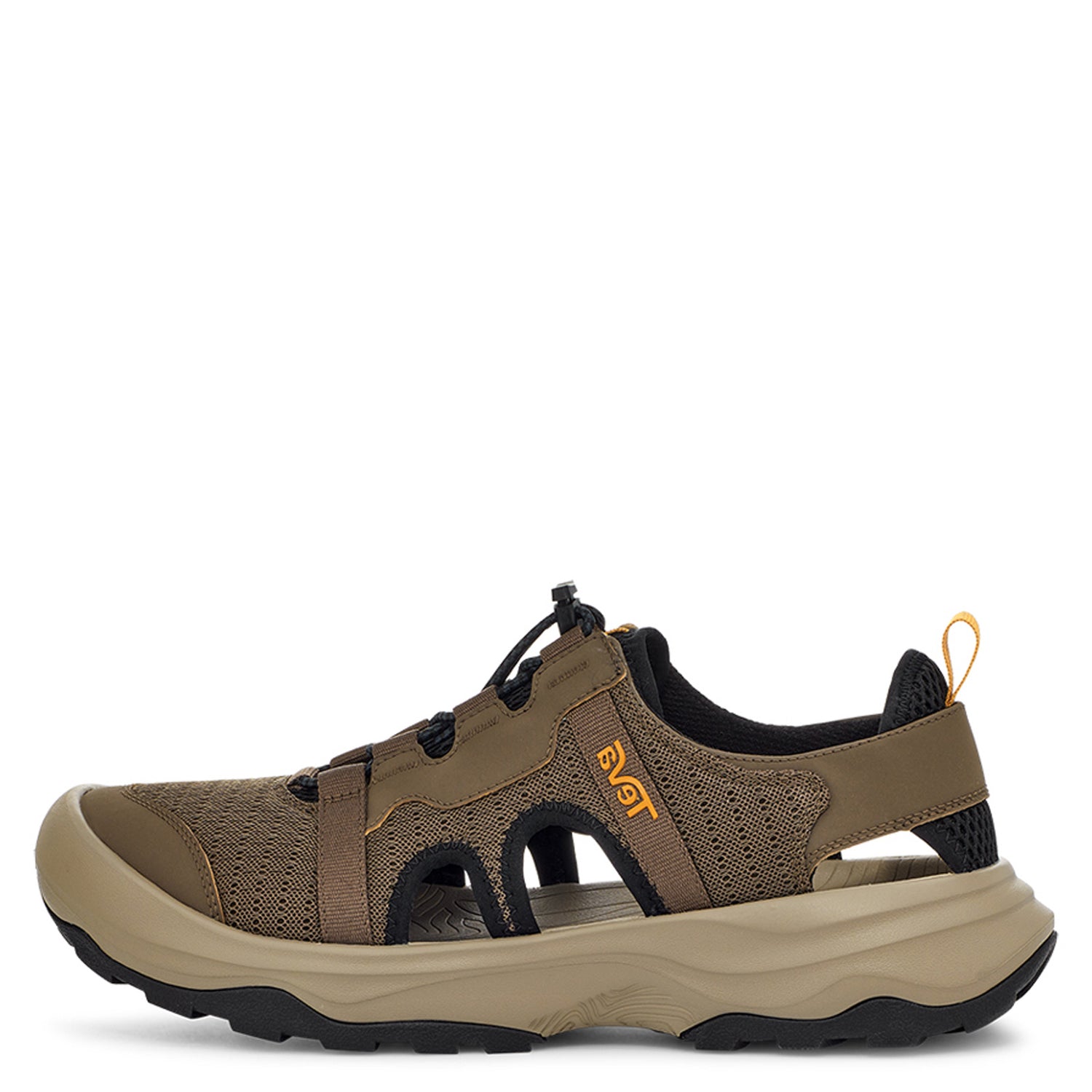 Peltz Shoes  Men's Teva Outflow Closed Toe Sandal Teak 1134357-TEAK