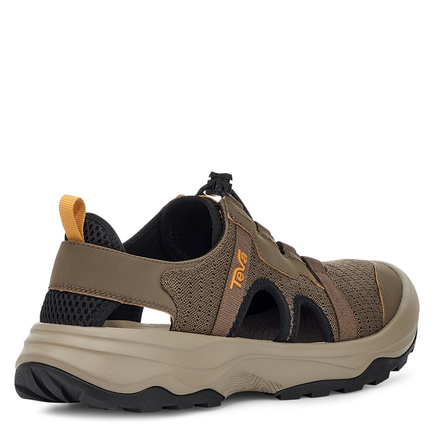 Peltz Shoes  Men's Teva Outflow Closed Toe Sandal Teak 1134357-TEAK