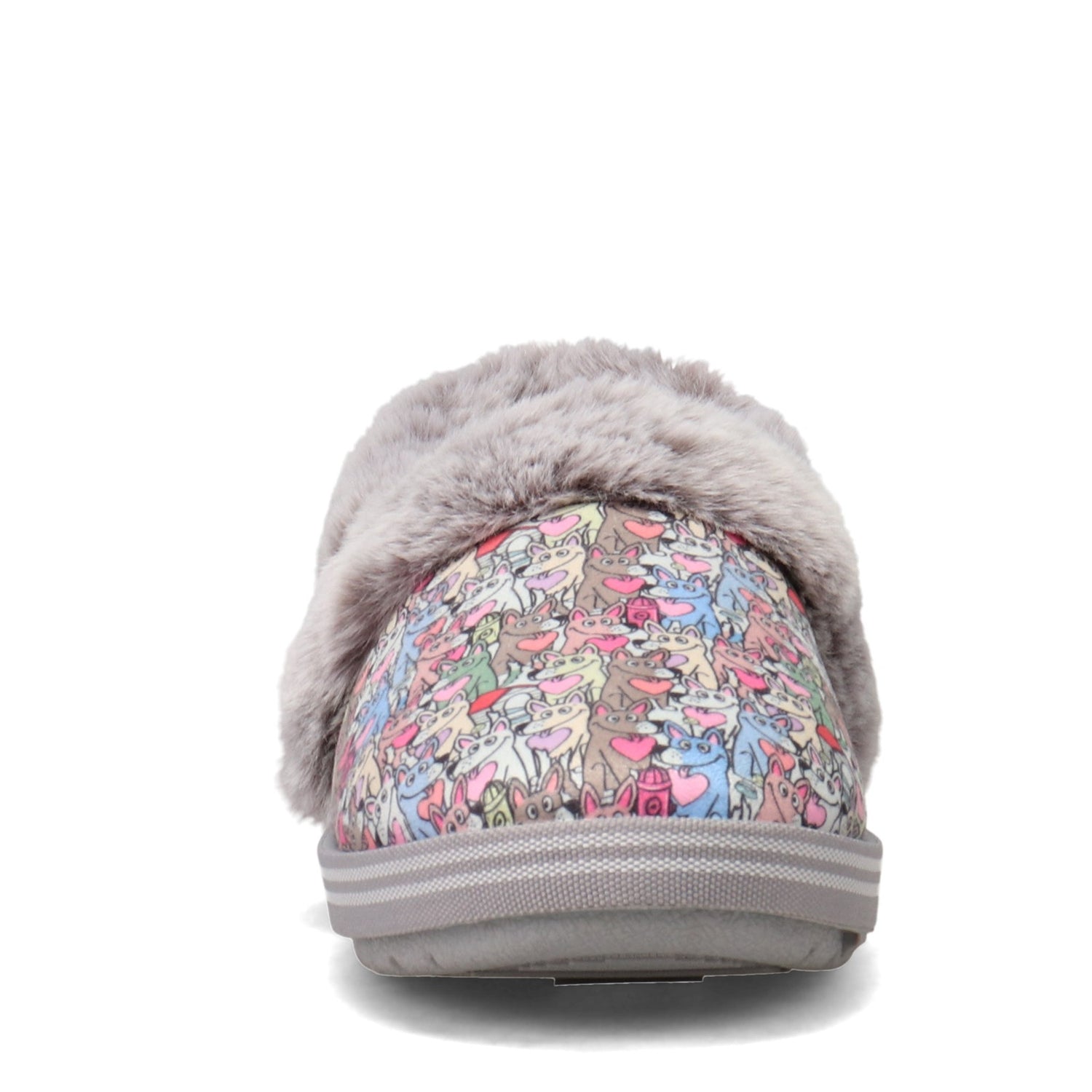 Peltz Shoes  Women's Skechers BOBS Too Cozy - Paws Forever Slip-On GREY MULTI 113485-MLT