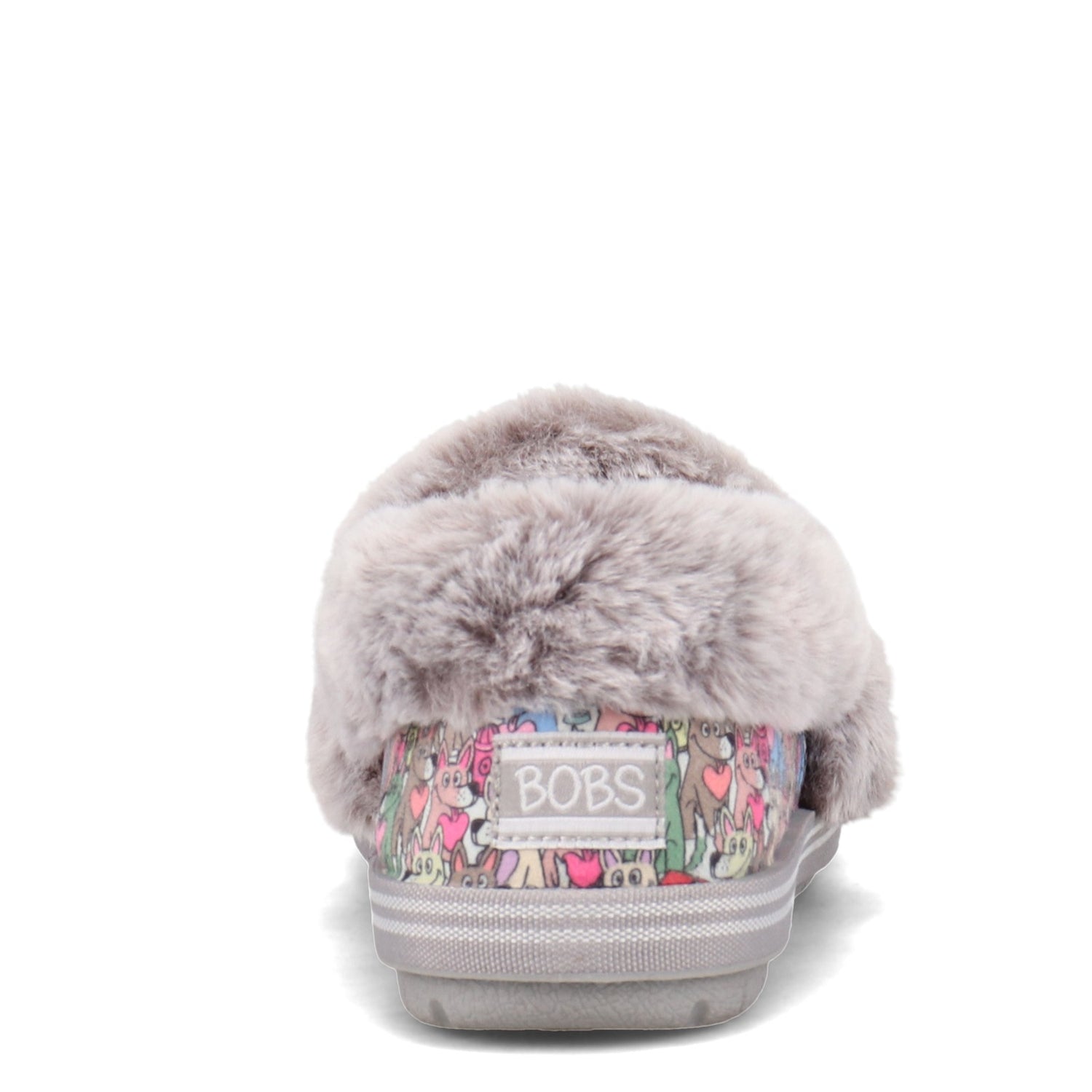 Peltz Shoes  Women's Skechers BOBS Too Cozy - Paws Forever Slip-On GREY MULTI 113485-MLT