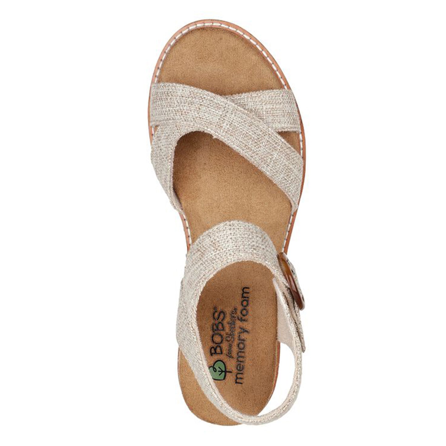 Peltz Shoes  Women's Skechers BOBS Desert Kiss Second Dance Sandal NATURAL 113535-NAT