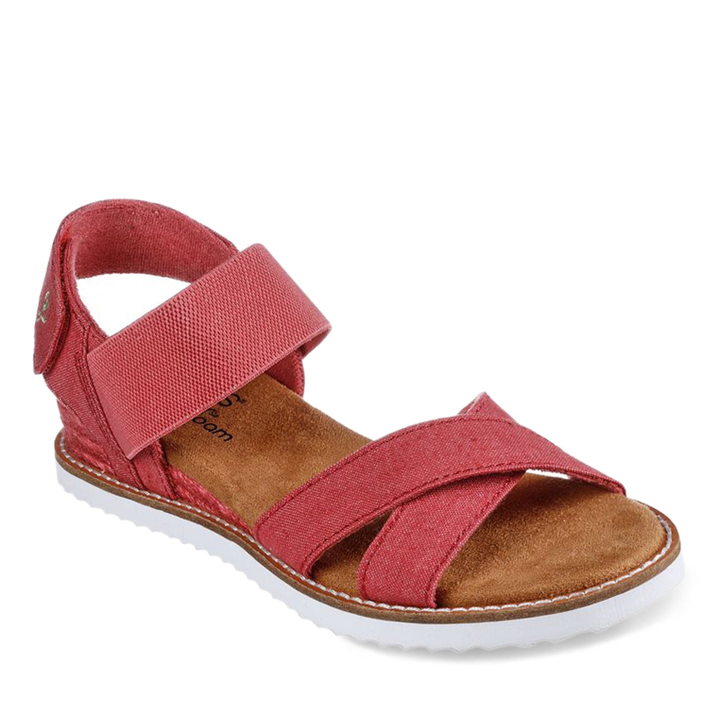 Peltz Shoes  Women's Skechers BOBS Desert Kiss - Peaks & Valleys Sandal RED 113550-RED