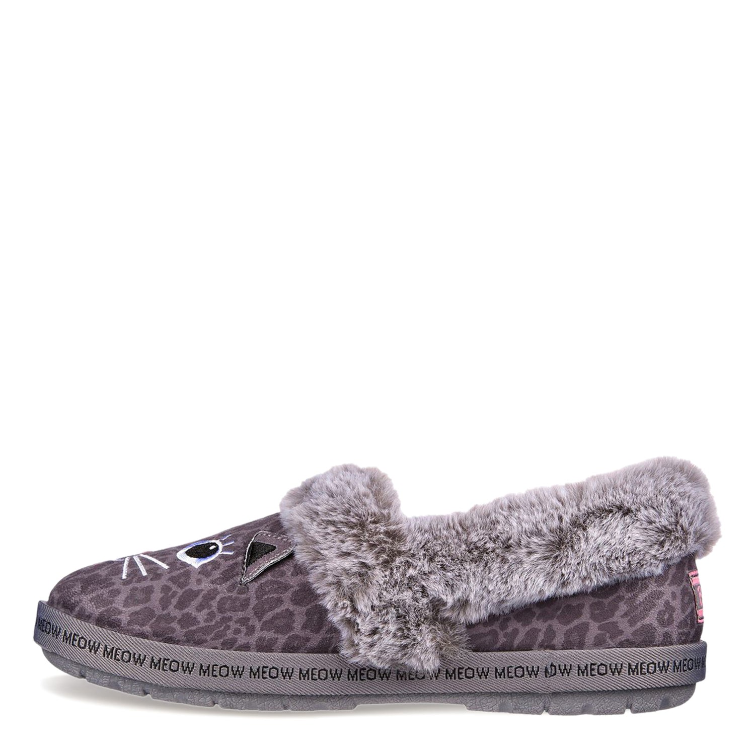 Peltz Shoes  Women's Skechers BOBS Too Cozy - Jazzy Pawty Slipper CHARCOAL 113677-CCL