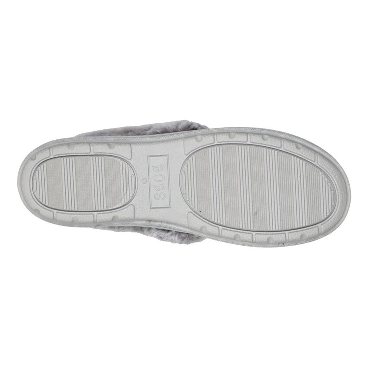 Peltz Shoes  Women's Skechers BOBS Too Cozy - Wandering Eyez Slipper GREY 113683-GYMT