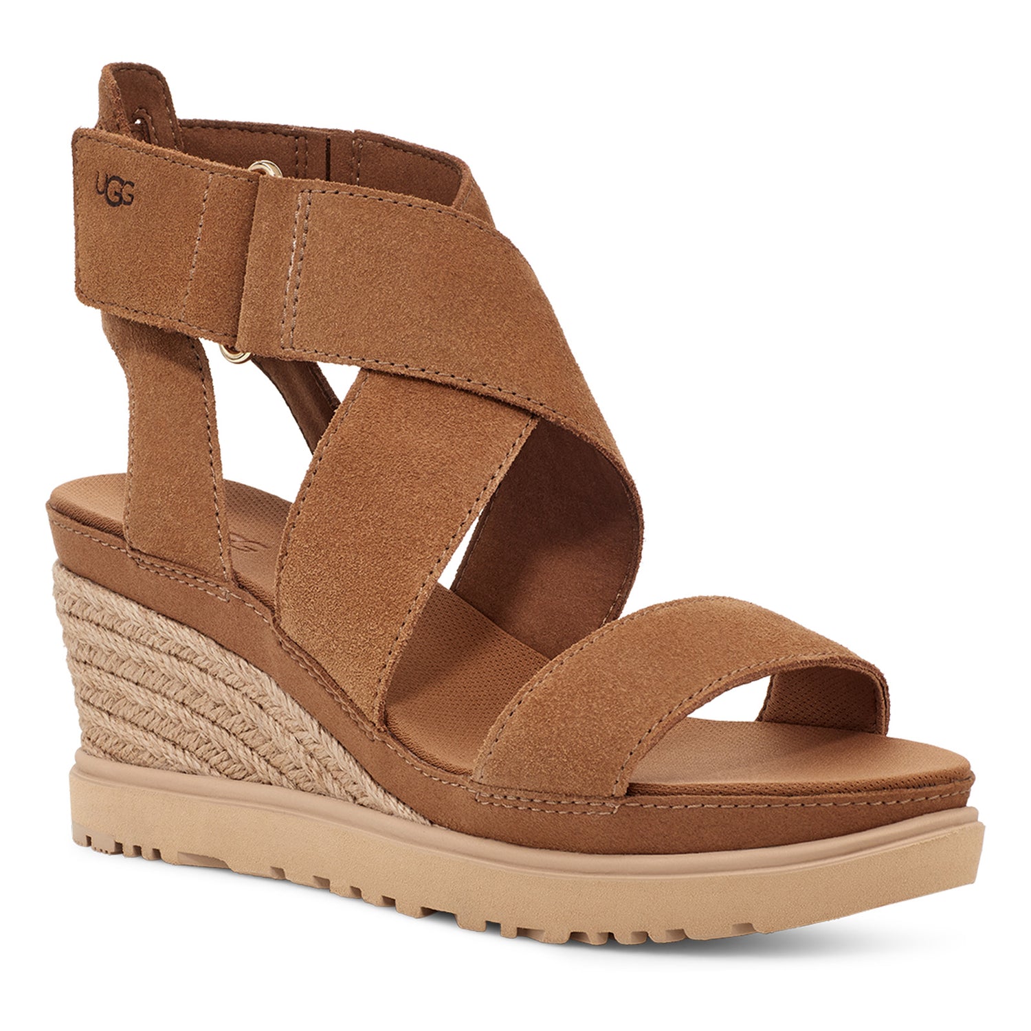 Peltz Shoes  Women's Ugg Ileana Strap Sandal CHESTNUT 1139052-CHE