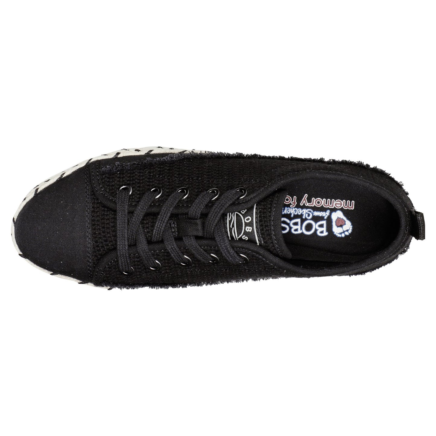 Peltz Shoes  Women's Skechers BOBS Sesame Cute Height Sneaker BLACK 114000-BLK