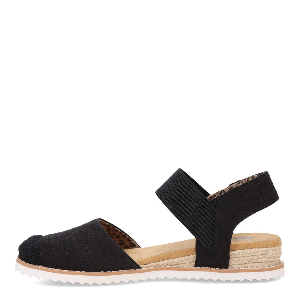 Women's Skechers BOBS Desert Kiss - Sun Shining Sandal BLACK 114132-BLK
