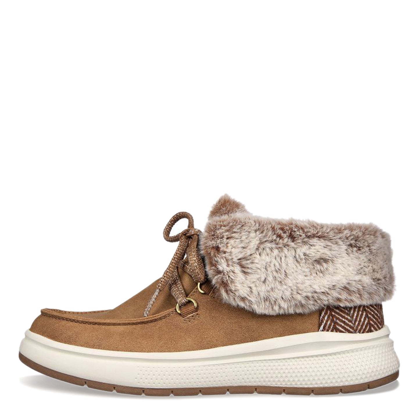 Peltz Shoes  Women's Skechers BOBS Skipper Wave - Cozy Queen Boot CHESTNUT 114270-CSNT