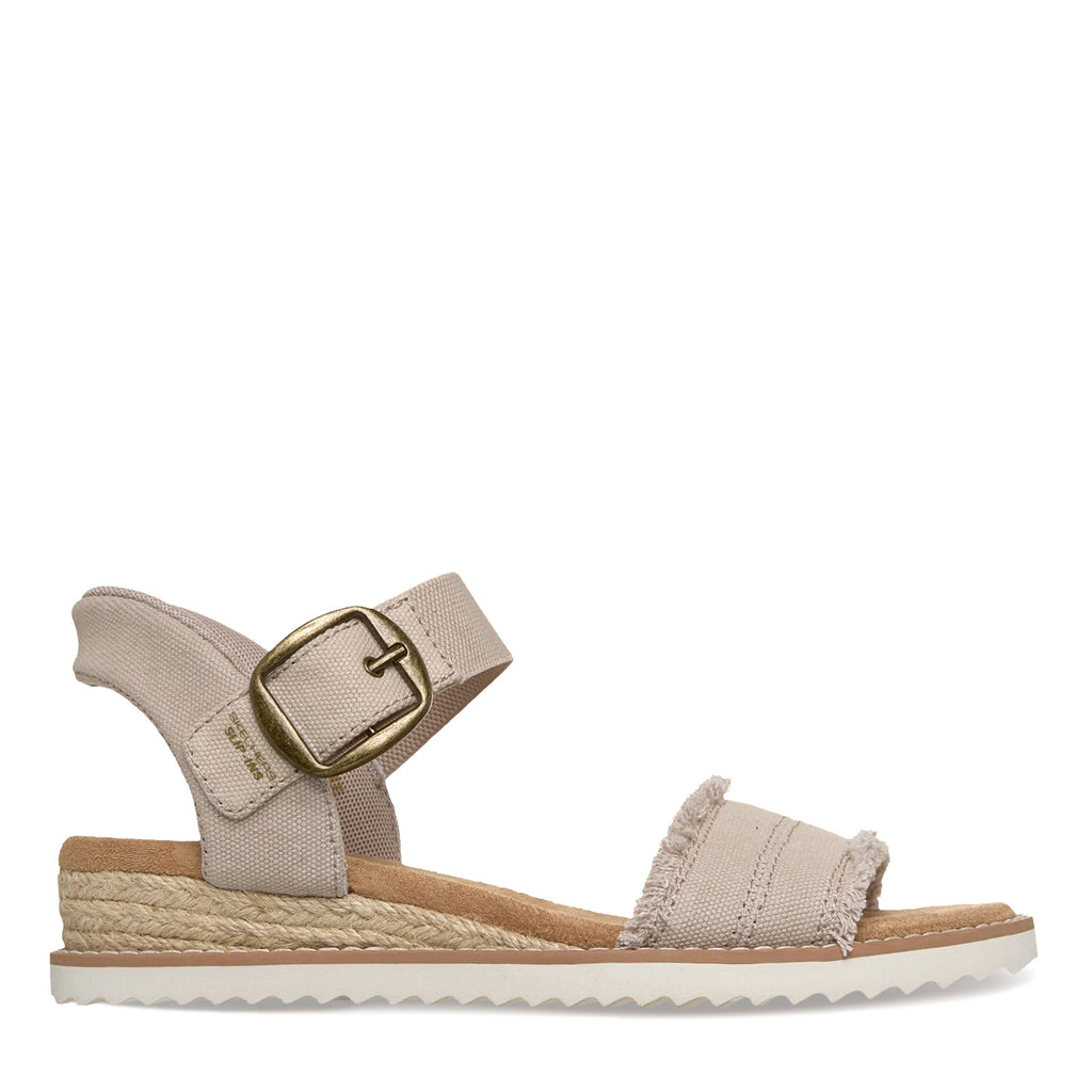 Women's Skechers Slip-ins: BOBS Desert Kiss - Frayed Fun Sandal TAUPE 114419-TPE